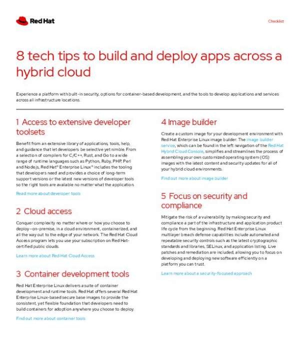 8 tech tips to build and deploy apps across a hybrid cloud - Broadband ...