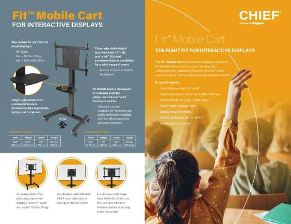 Fit™ Mobile Cart for Interactive Displays Flyer