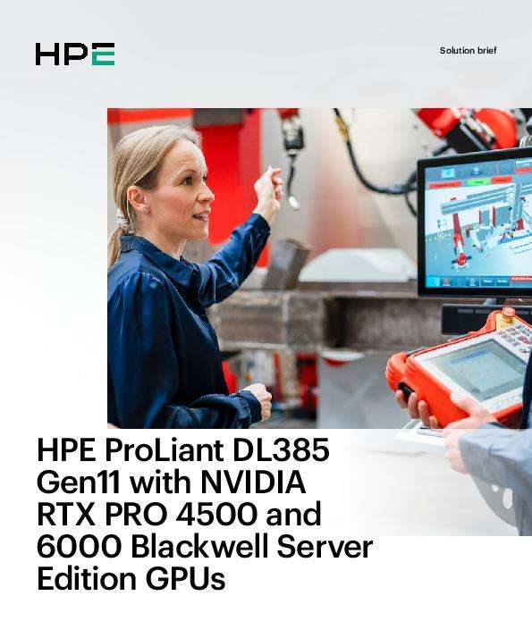 HPE ProLiant DL385 Gen11 with NVIDIA RTX PRO 4500 and 6000 Blackwell Server Edition GPUs