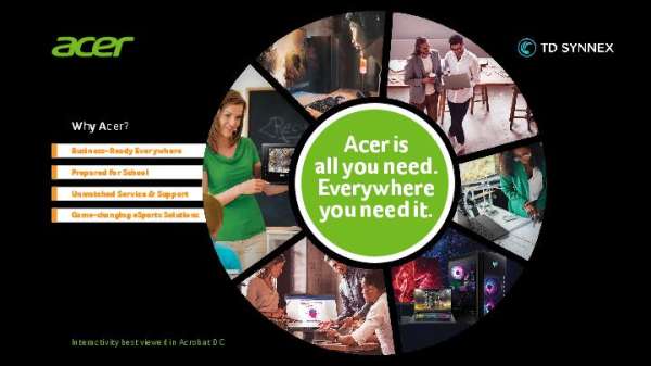 Acer is all you need. Everywhere you need it.